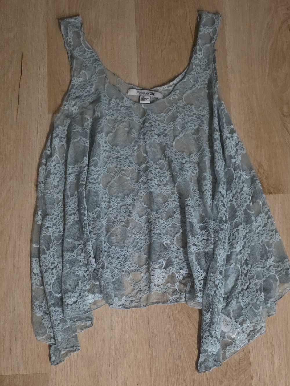 Forever 21 Sage Lace Overlay Camisole